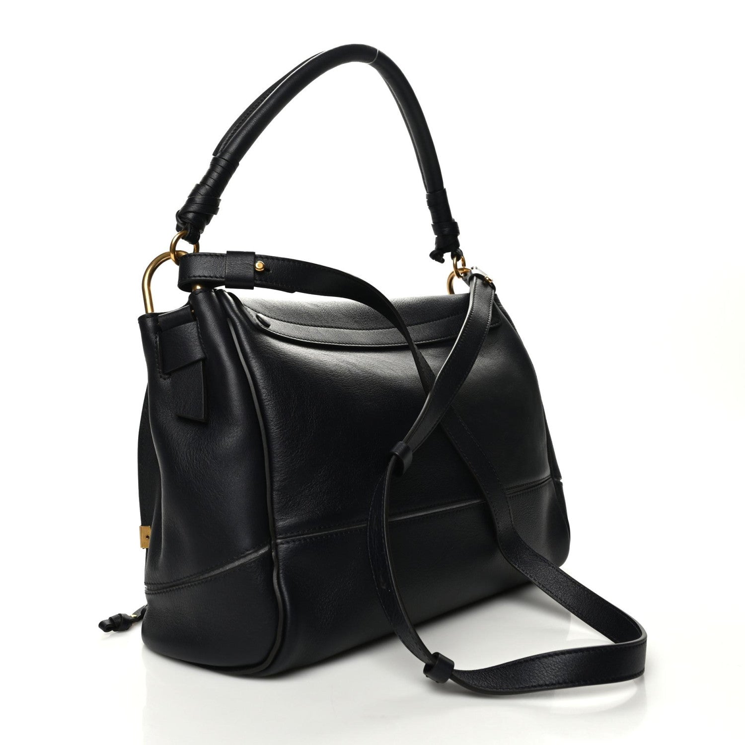Chloe Calfskin Medium Owen Flap Bag Full Blue 3 of 10