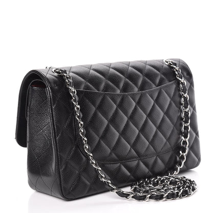 Chanel Caviar Quilted Jumbo Double Flap Black 3 of 17