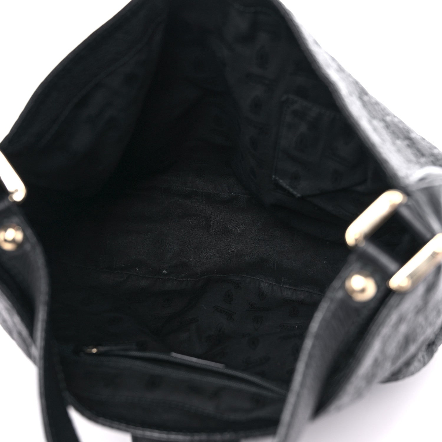 Gucci Guccissima Large New Ladies Web Hobo Black 5 of 15