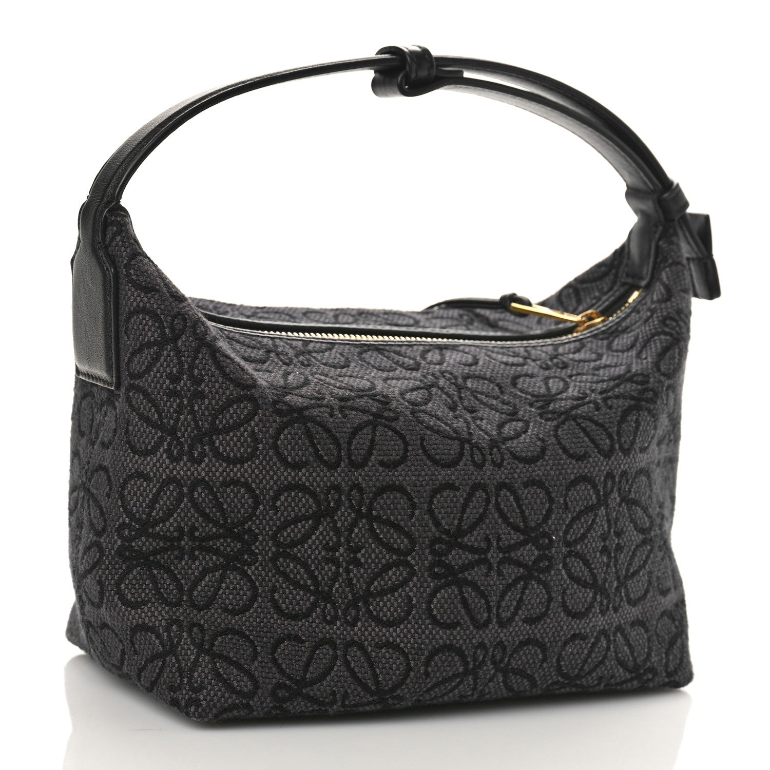 Loewe Jacquard Anagram Calfskin Small Cubi Bag Anthracite Black 3 of 8