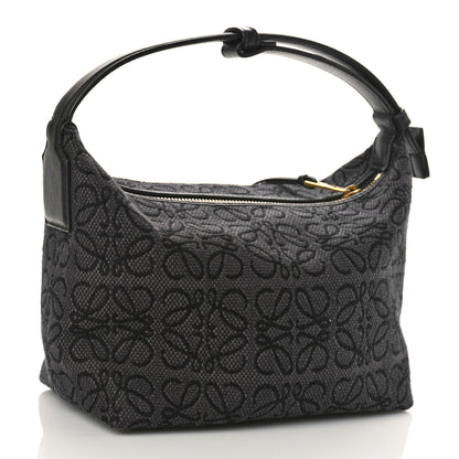 Loewe Jacquard Anagram Calfskin Small Cubi Bag Anthracite Black 3 of 8