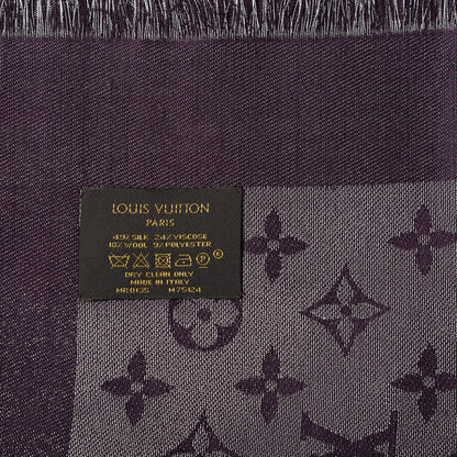 Louis Vuitton Silk Lurex Wool Monogram Shine Shawl Amarante 3 of 3