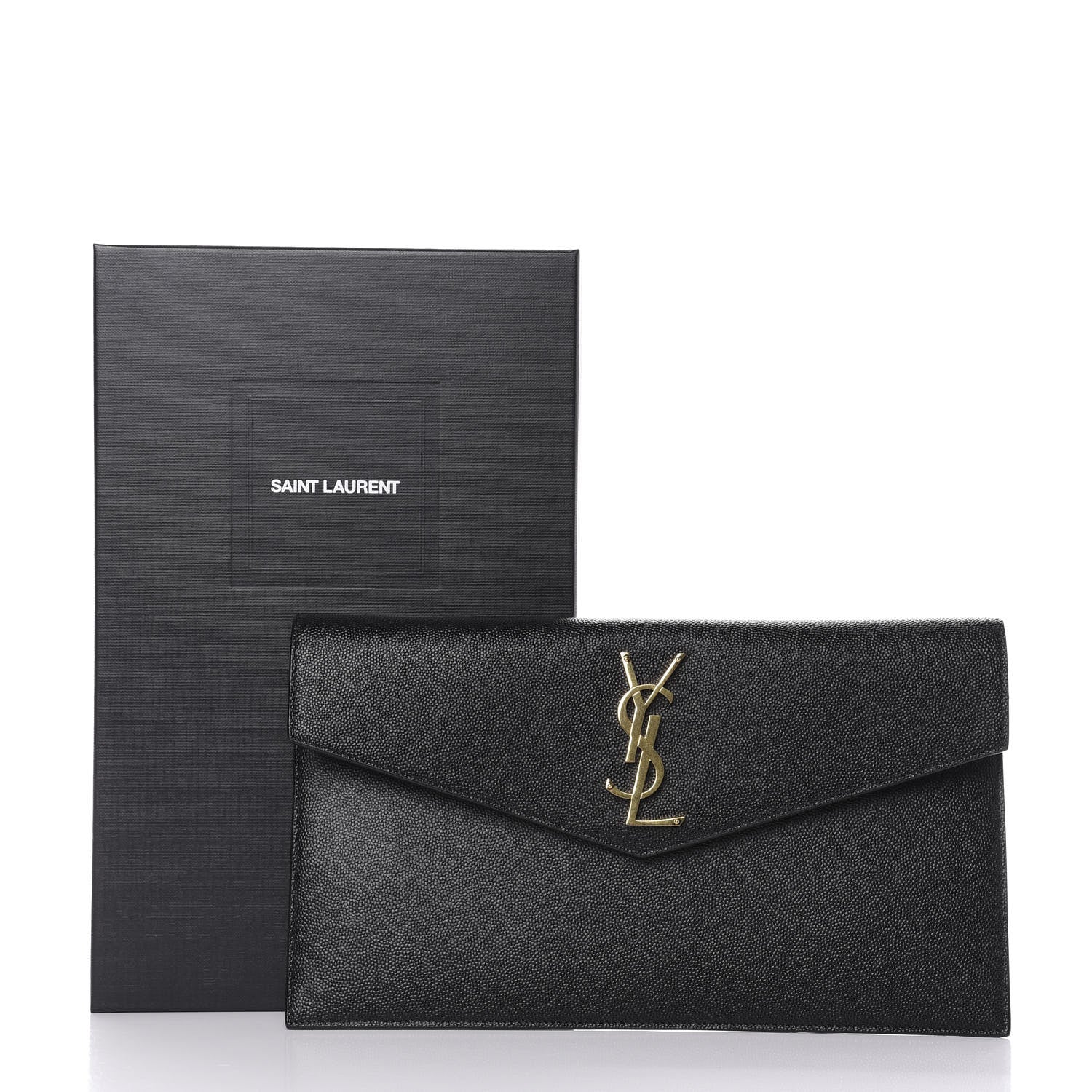 Saint Laurent Grain De Poudre Uptown Pouch Black 9 of 9