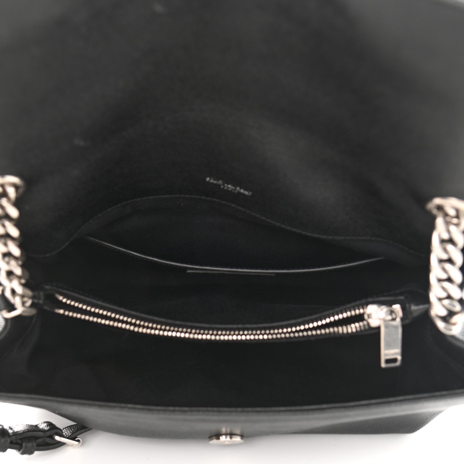 Saint Laurent Grain De Poudre Medium West Hollywood Monogram Fold-Over Black 5 of 12