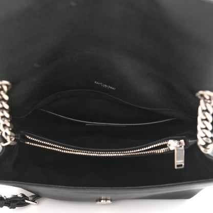 Saint Laurent Grain De Poudre Medium West Hollywood Monogram Fold-Over Black 5 of 12