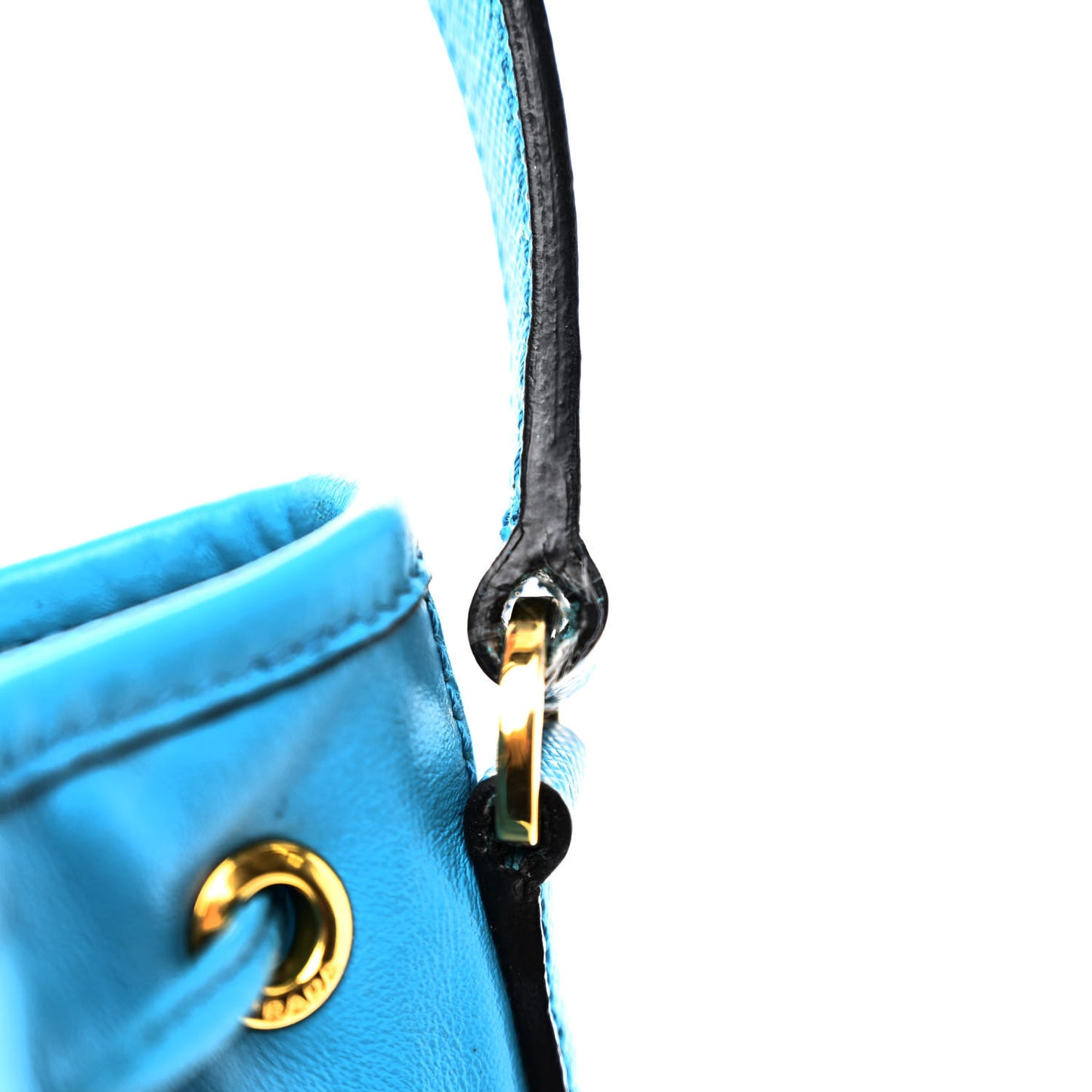 Light Calfskin Saffiano Mini Bucket Crossbody Bag Voyage