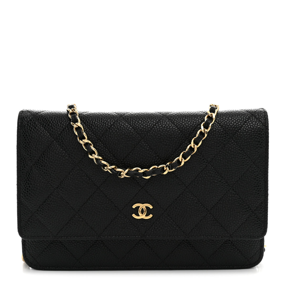 Chanel Caviar Quilted Wallet on Chain WOC Black 1 of 12