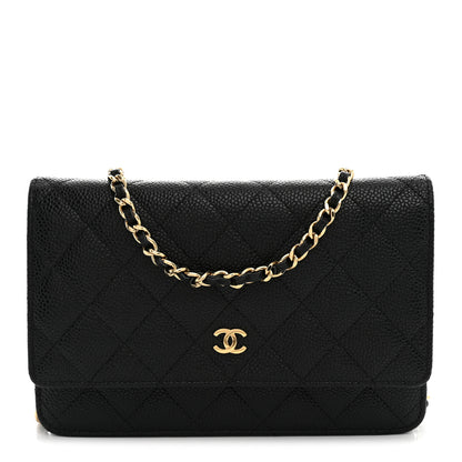 Chanel Caviar Quilted Wallet on Chain WOC Black 1 of 12