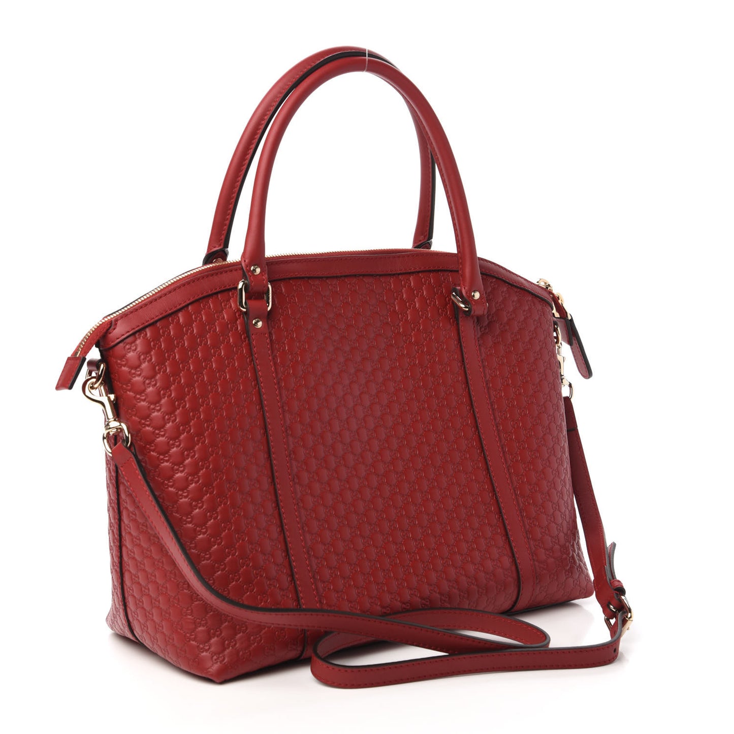 Soft Microguccissima Dome Satchel Red