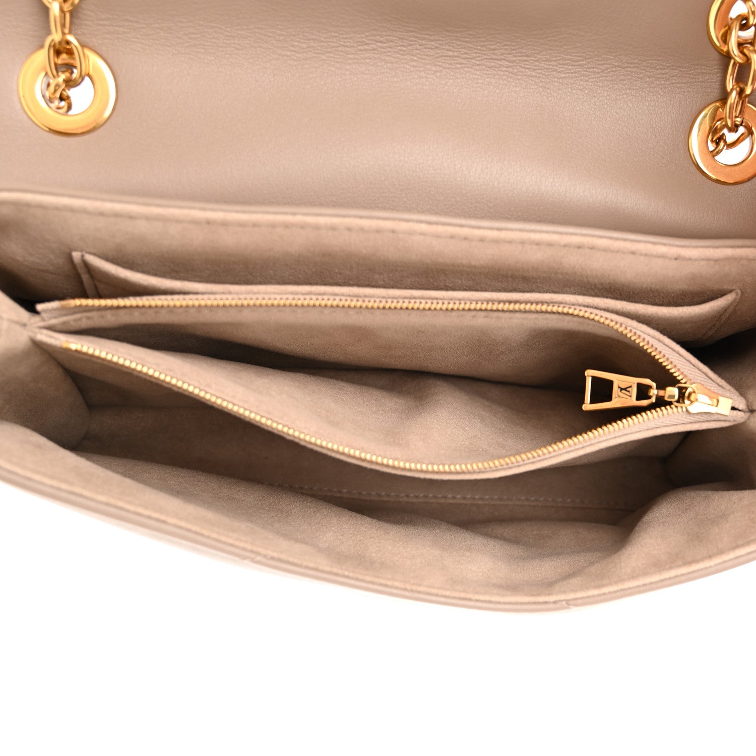 Louis Vuitton Calfskin LV New Wave Chain Bag Taupe 5 of 10