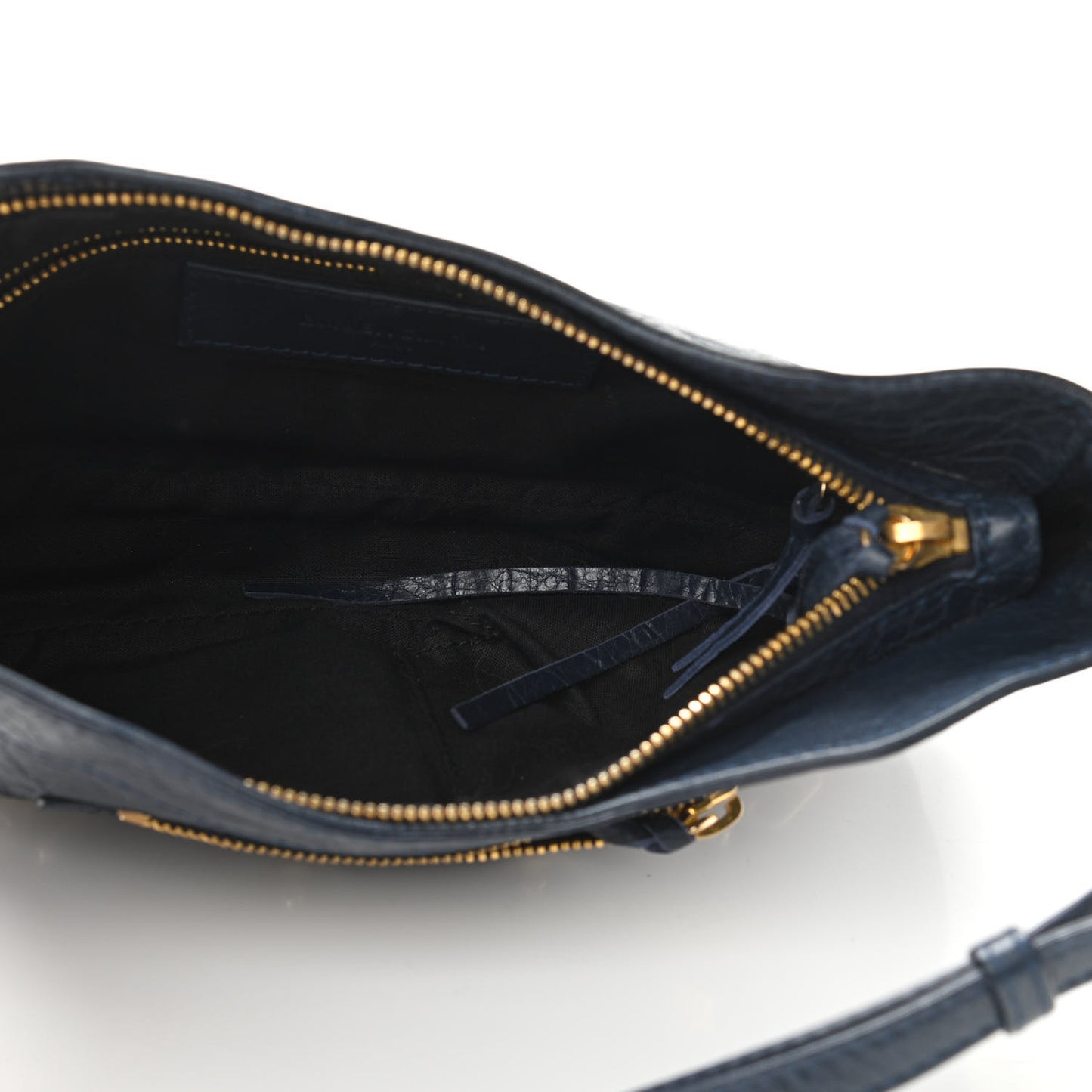 Agneau Classic Silver Hardware Hip Bleu Obscur