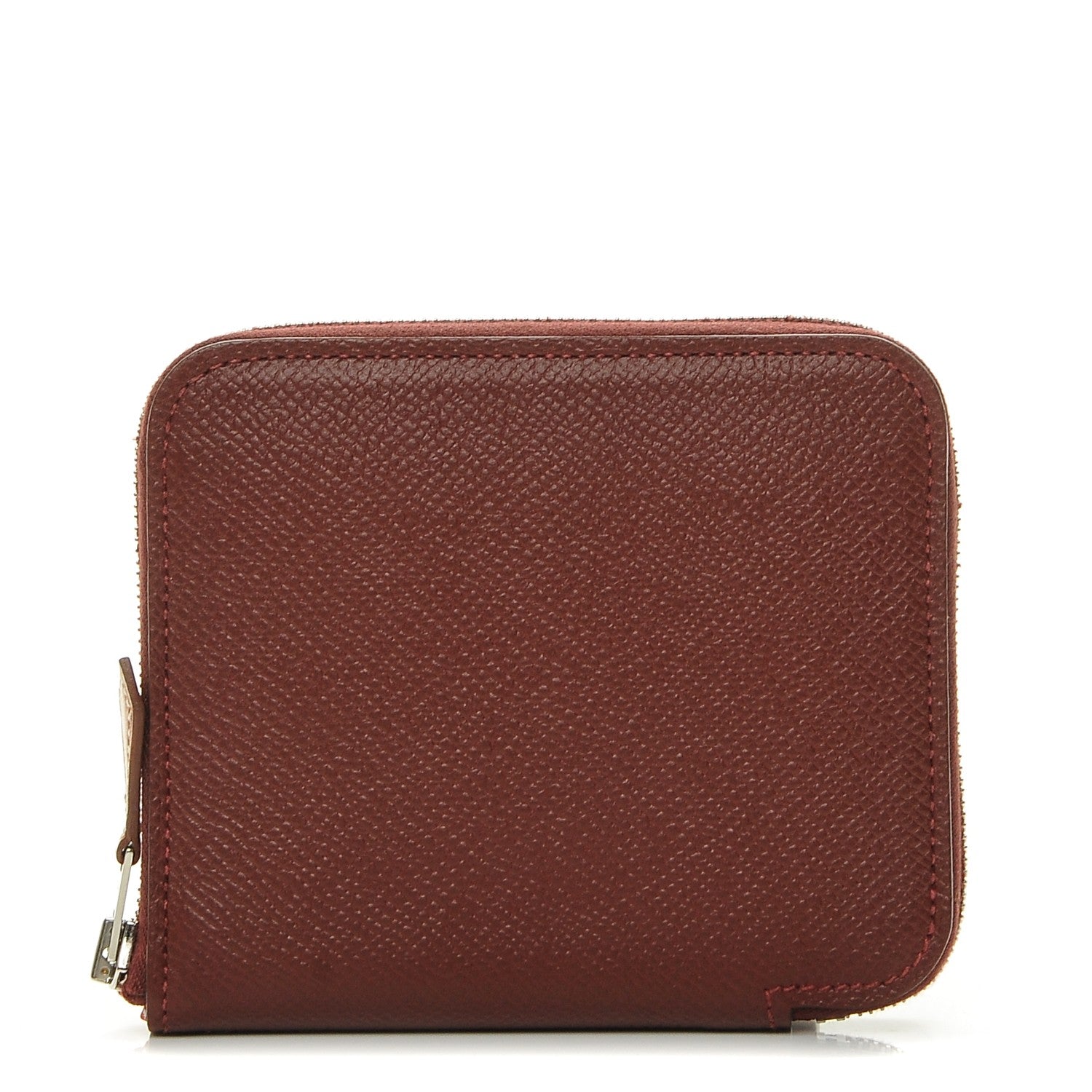 Hermes Epsom Silk'in Compact Wallet Rouge H Orange Poppy 1 of 7