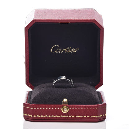 Cartier 18K White Gold 3 Diamond 5.5mm LOVE Ring 49 5 7 of 7
