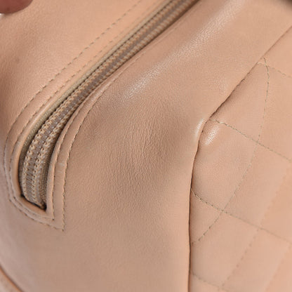 Chanel Calfskin Quilted Large Cambon Bowler Beige Black 14 of 15