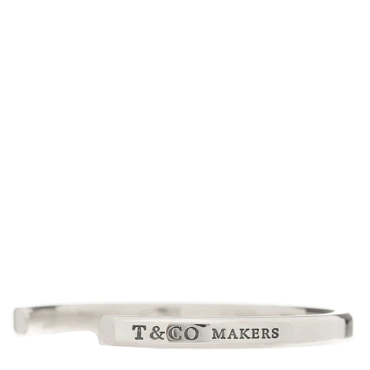 Tiffany Sterling Silver Narrow Makers Cuff Bracelet 2 of 6