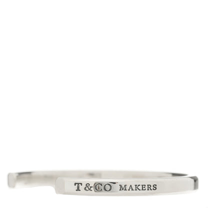 Tiffany Sterling Silver Narrow Makers Cuff Bracelet 2 of 6