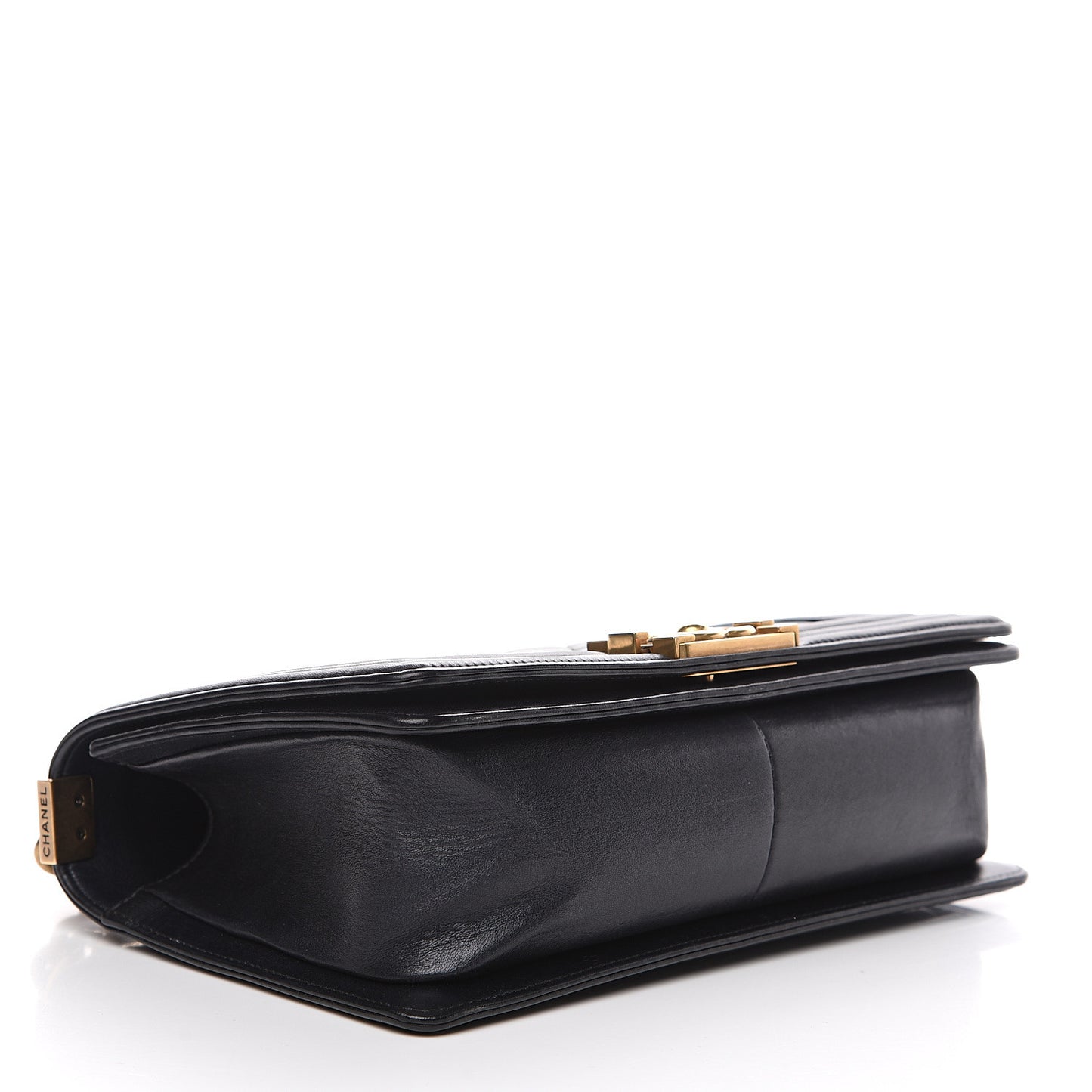 Lambskin Quilted Medium Boy Flap Black