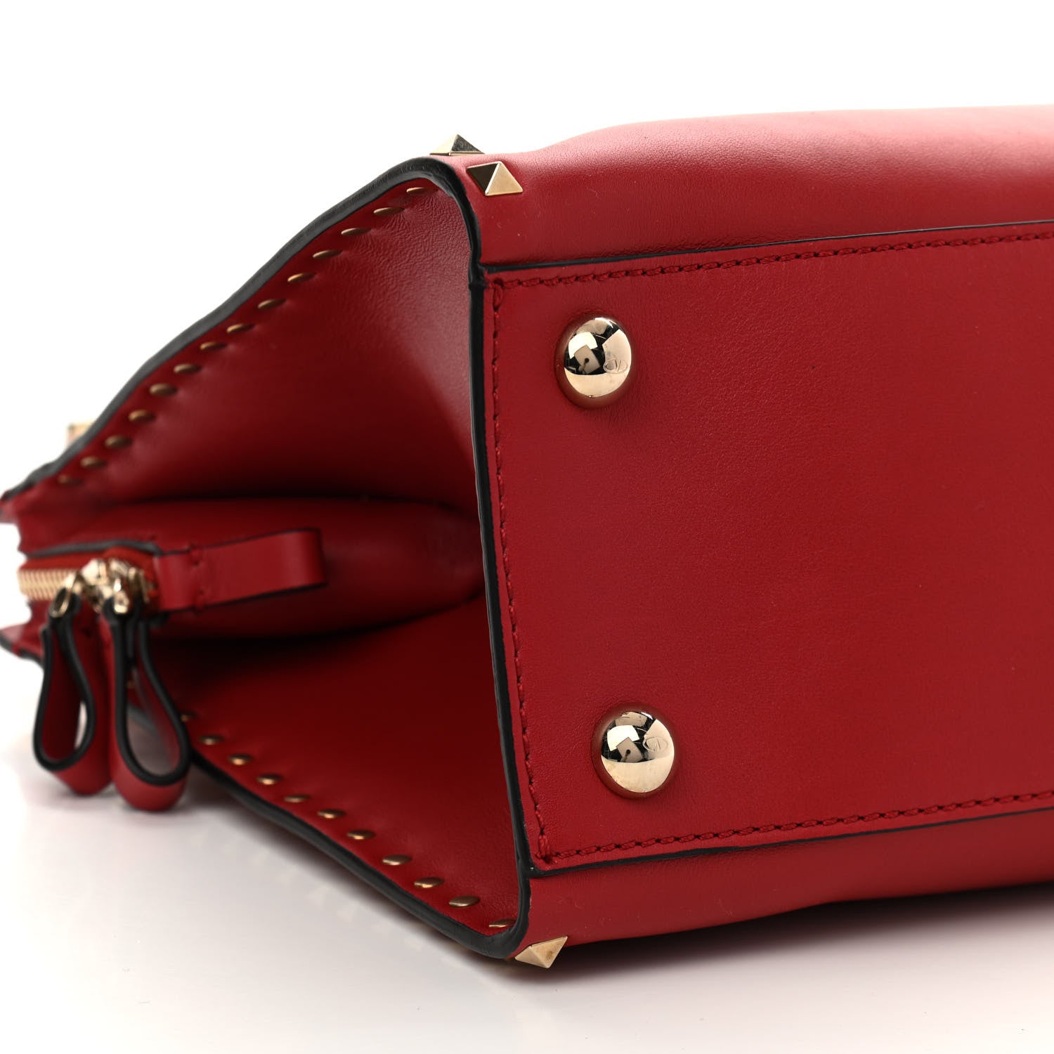 Valentino Garavani Vitello Rockstud Dome Shopper Rosso Valentino 8 of 10