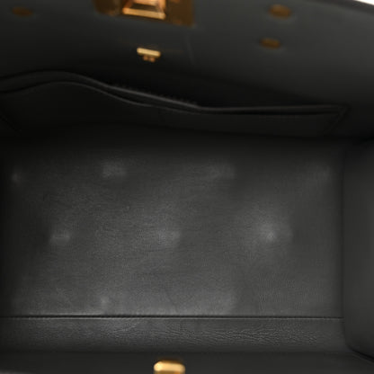 Salvatore Ferragamo Hammered Calfskin Medium The Studio Box Bag Sparrow 5 of 10