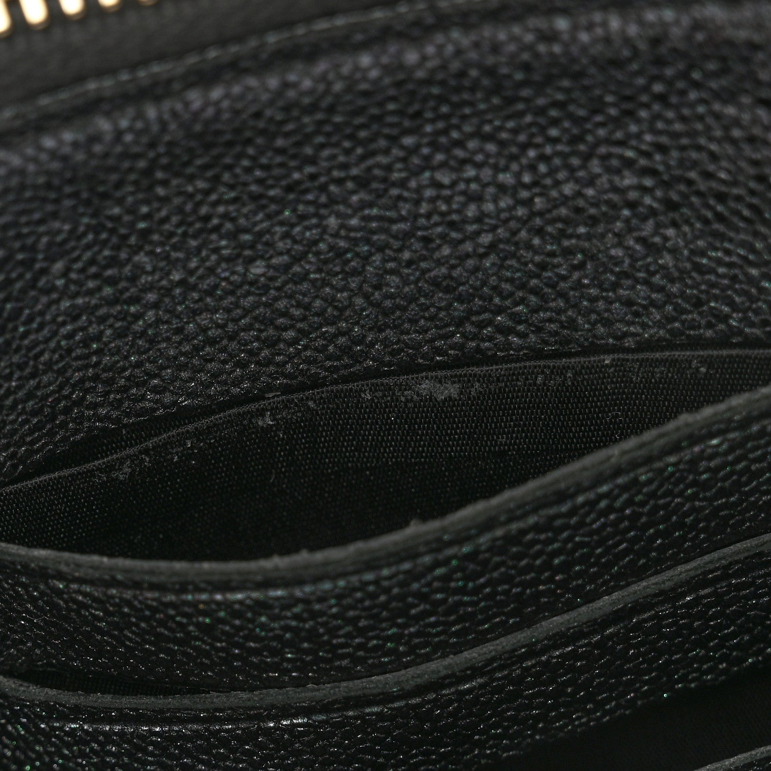 Chanel Iridescent Caviar Quilted Classic Zip Pouch Black 9 of 9