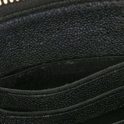 Chanel Iridescent Caviar Quilted Classic Zip Pouch Black 9 of 9