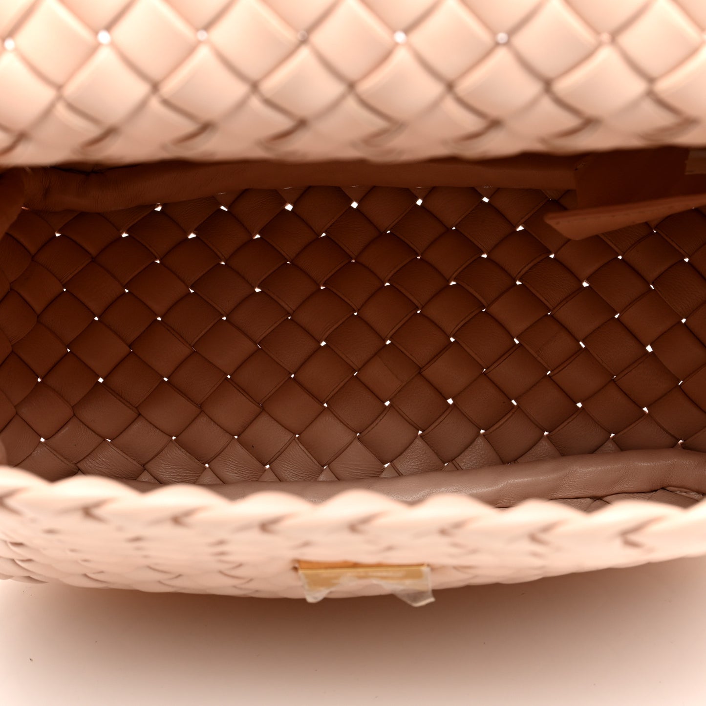 Nappa Intreccio Mini Cobble Shoulder Bag Lotus