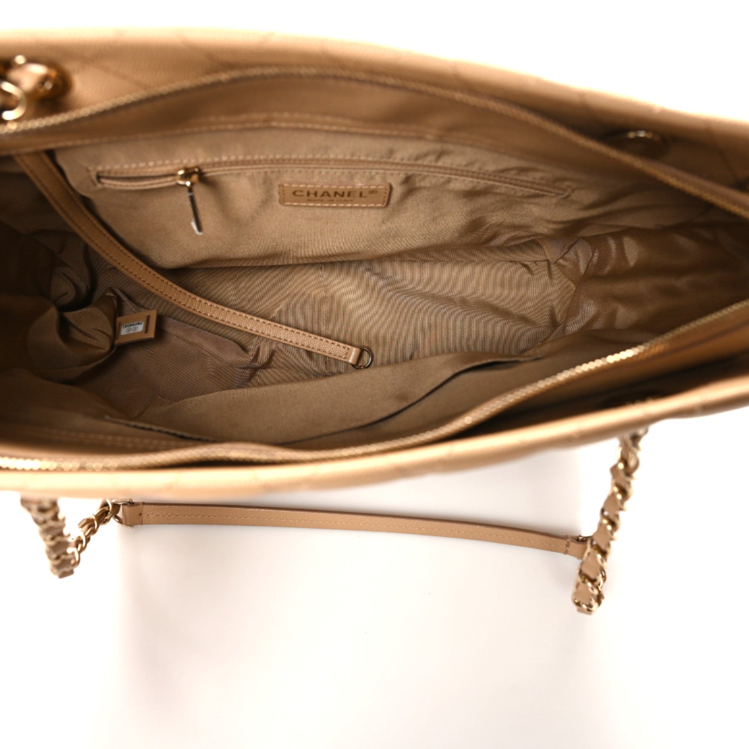 Chanel Caviar Quilted Rolled Up Tote Beige 7 of 10