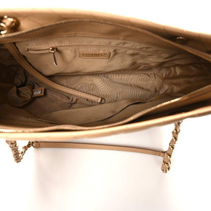 Chanel Caviar Quilted Rolled Up Tote Beige 7 of 10