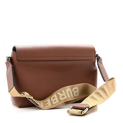 Burberry Calfskin Vintage Check Note Crossbody Bag Tan 3 of 9