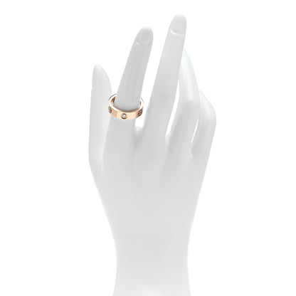 Cartier 18K Pink Gold 3 Diamond 5.5mm LOVE Ring 56 7.75 2 of 4