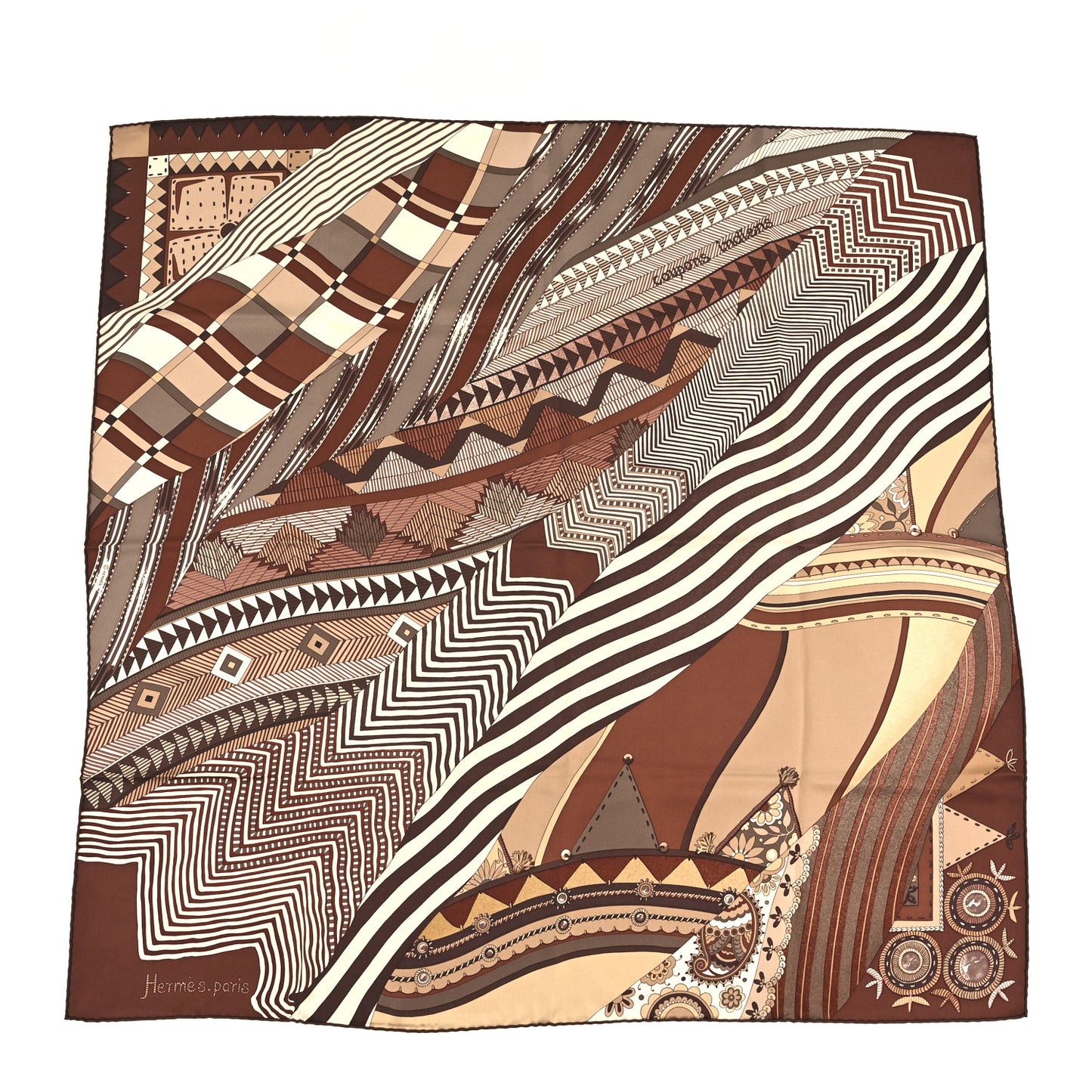 Silk Coupons Indiens Scarf 90