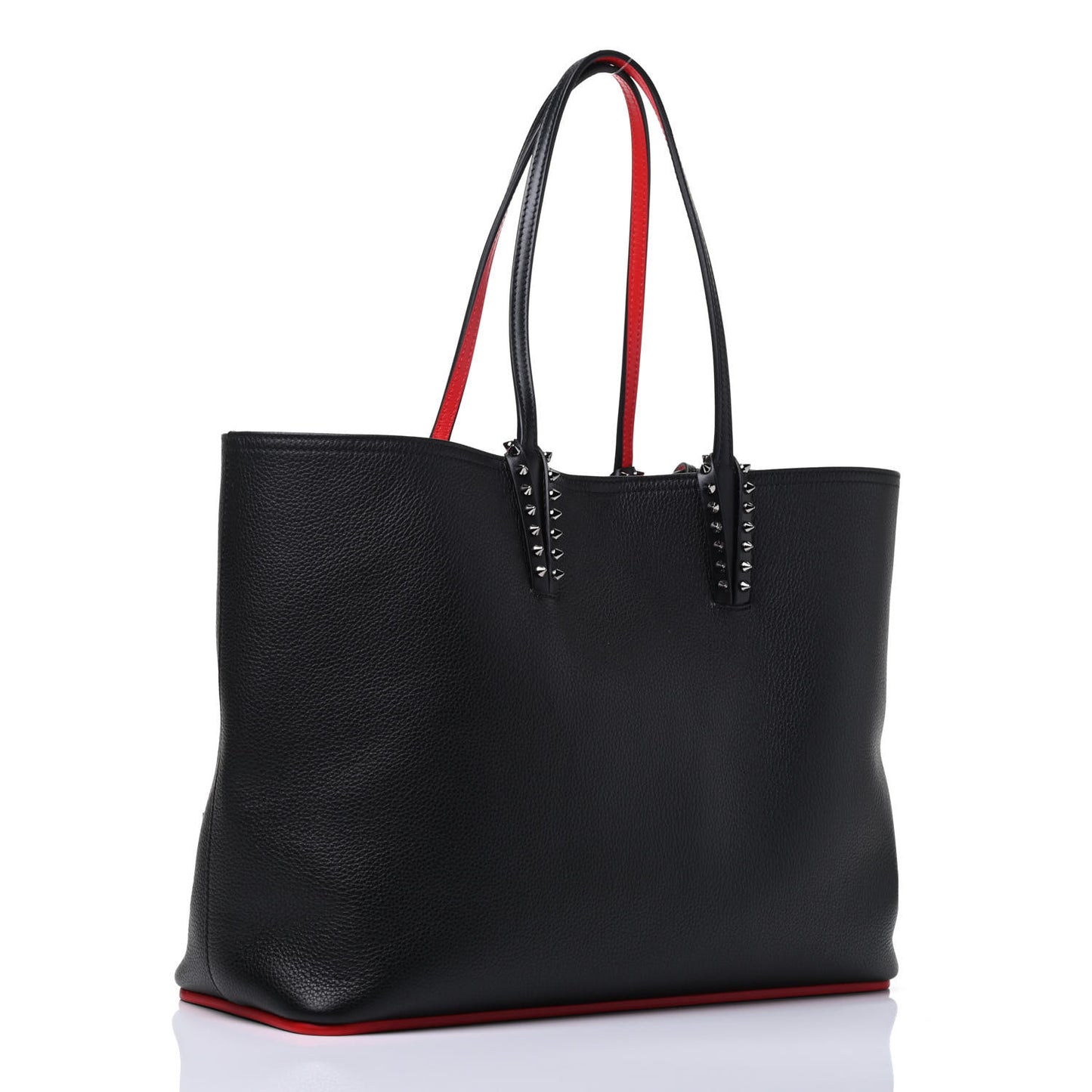 Calfskin Spikes East West Cabata Tote Black