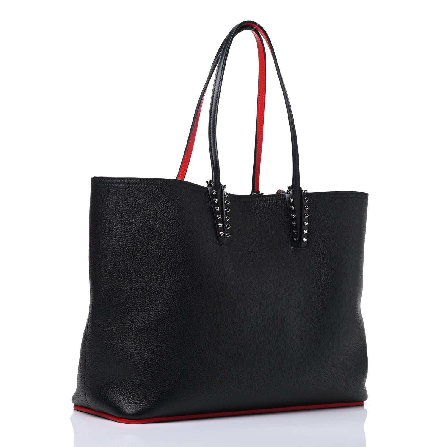 Christian Louboutin Calfskin Spikes East West Cabata Tote Black 2 of 3