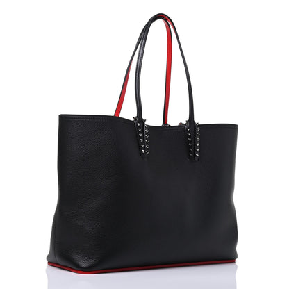 Christian Louboutin Calfskin Spikes East West Cabata Tote Black 2 of 3