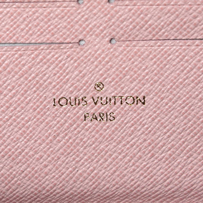 Louis Vuitton Damier Ebene Clemence Wallet Rose Ballerine 6 of 9
