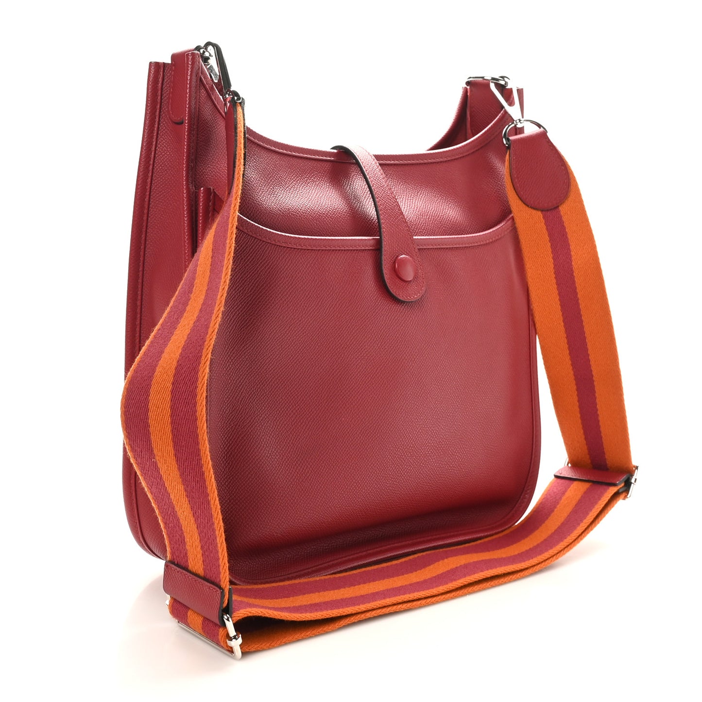 Taurillon Clemence Amazone Evelyne III PM Rouge Grenat Orange