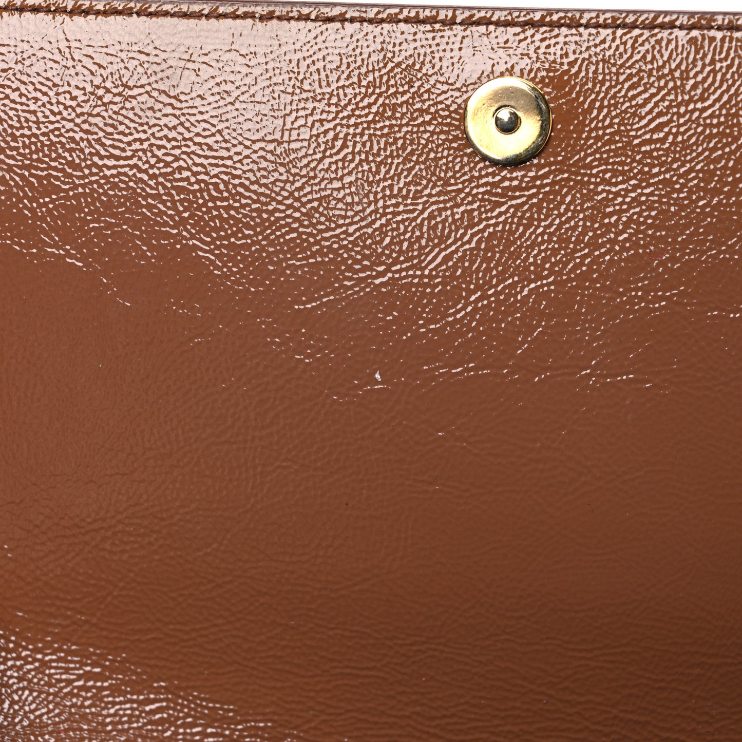 Textured Patent Calfskin Monogram Large Belle De Jour Clutch Beige