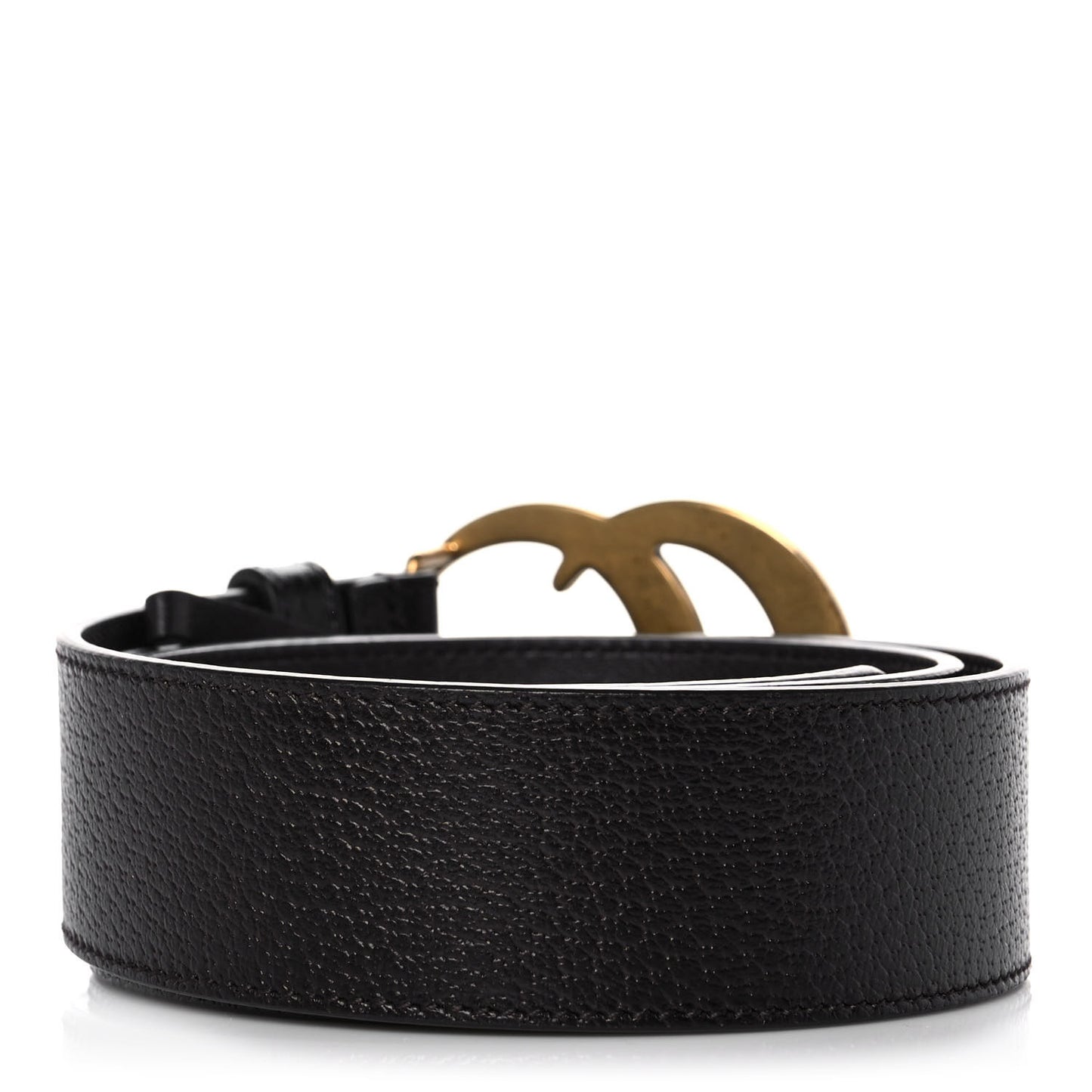 Textured Dollar Calfskin Double G 40mm Belt 85 34 Dark Cocoa