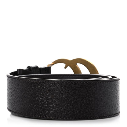 Gucci Textured Dollar Calfskin Double G 40mm Belt 85 34 Dark Cocoa 2 of 4