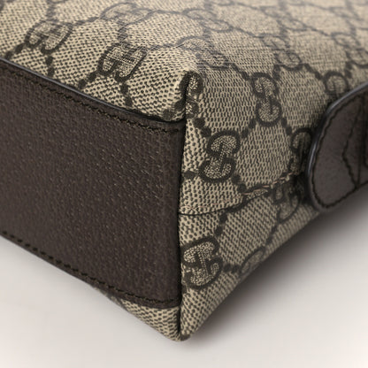 Gucci GG Supreme Monogram Textured Dollar Calfskin Web Small Ophidia Dome Shoulder Bag Beige Ebony New Acero 11 of 11
