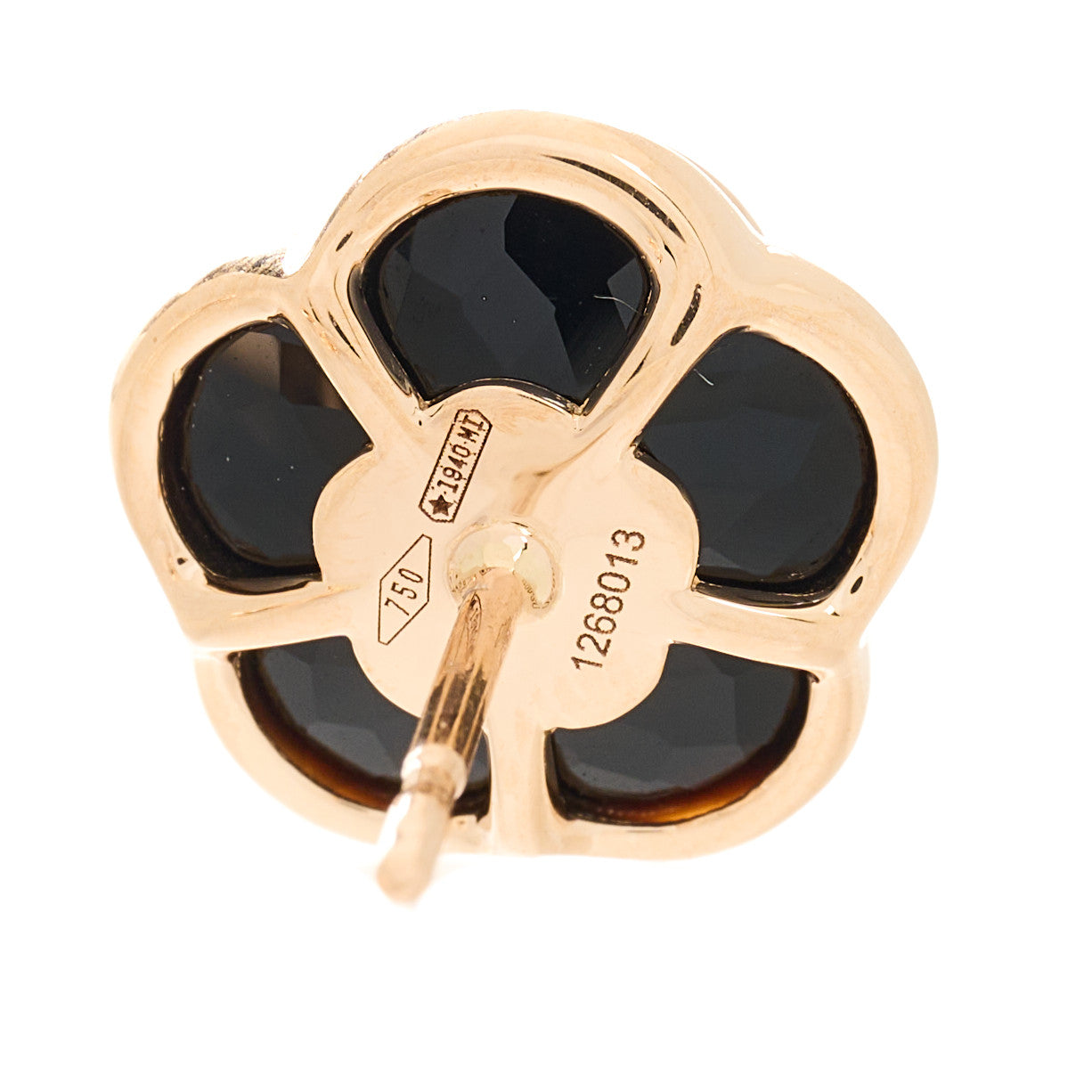 18K Rose Gold Diamond Black Onyx Petit Joli Earrings