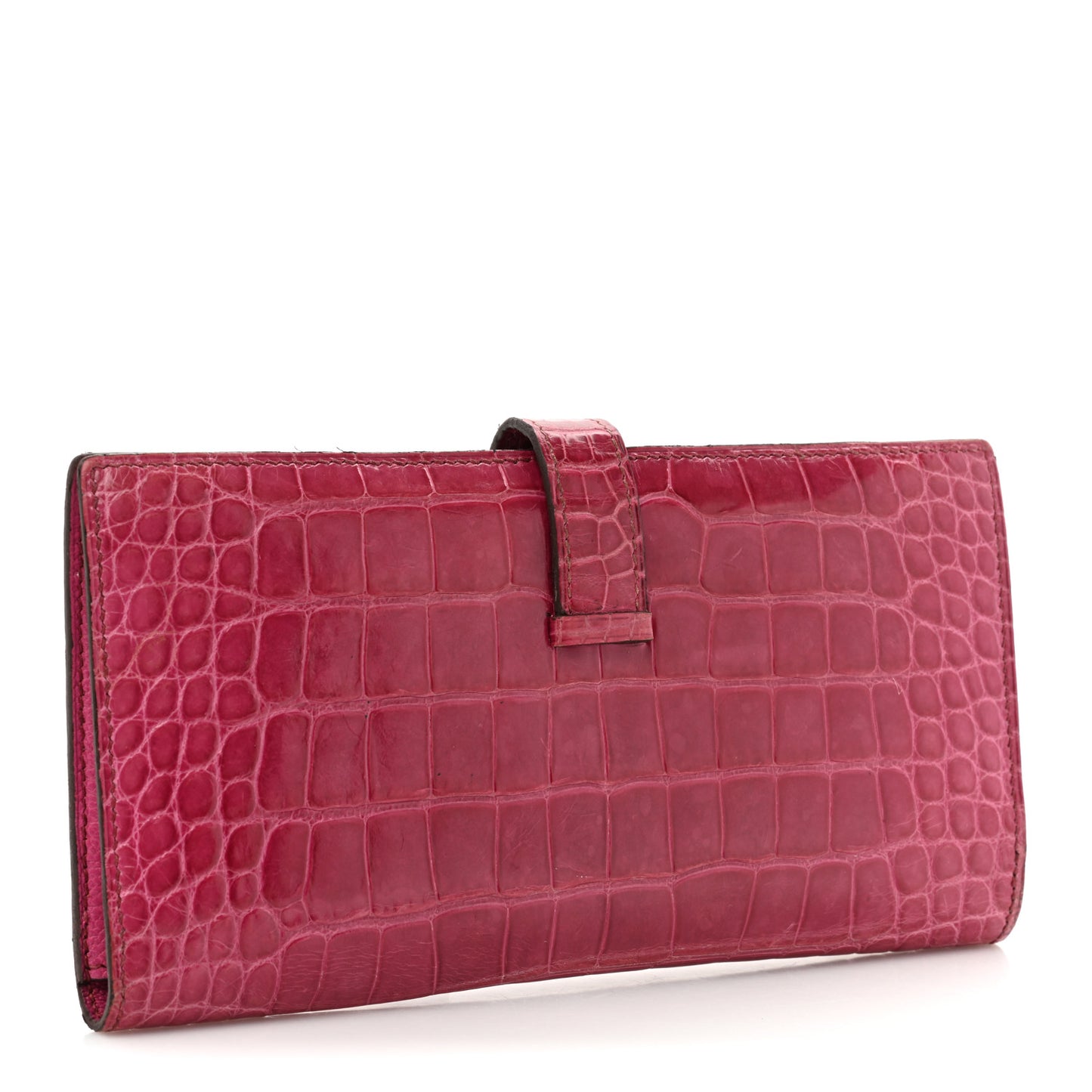 Shiny Alligator Bearn Wallet Rose Scheherazade