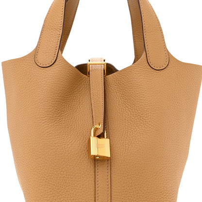 Hermes Taurillon Clemence Picotin Lock 18 PM Biscuit 8 of 11