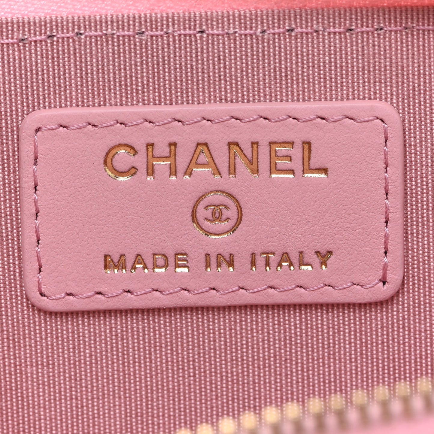 Lambskin Camellia Embossed Key Holder Case Pink