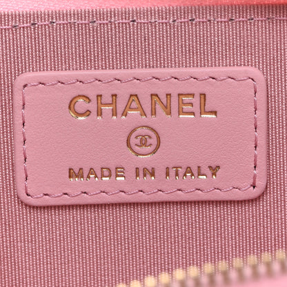 Chanel Lambskin Camellia Embossed Key Holder Case Pink 6 of 8