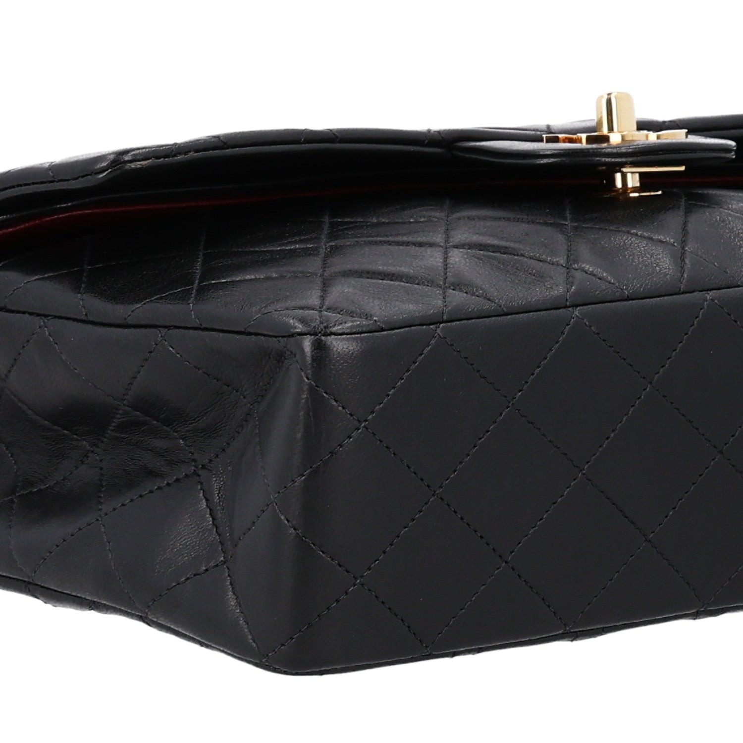 Chanel Lambskin Quilted Medium Double Flap Black 8 of 9