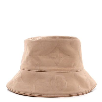 Louis Vuitton Cotton Monogram Flower Tile Reversible Bucket Hat M Beige 4 of 14