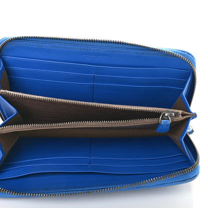 Bottega Veneta Nappa Intrecciato Zip Around Wallet Electrique 6 of 17