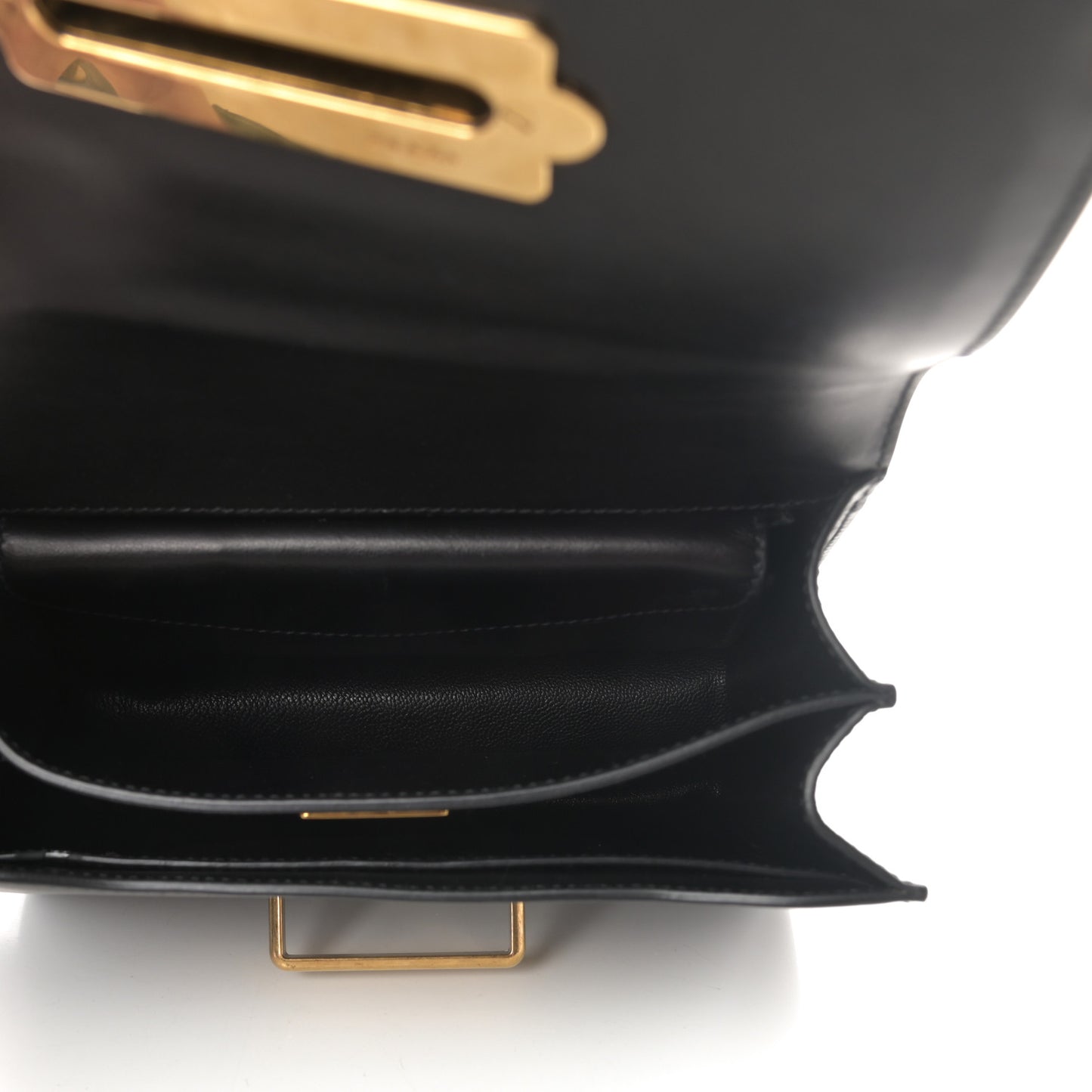 City Calfskin Ostrich Cahier Bag Colbalto Black