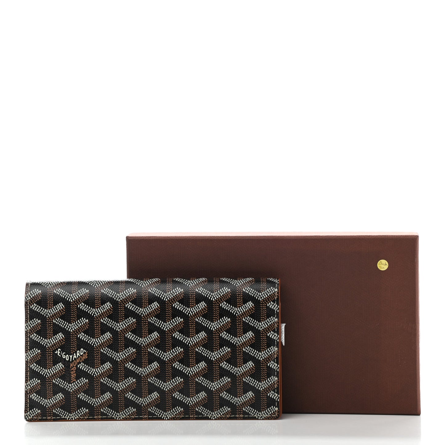 Goyardine Long Bi-Fold Wallet Black Gold